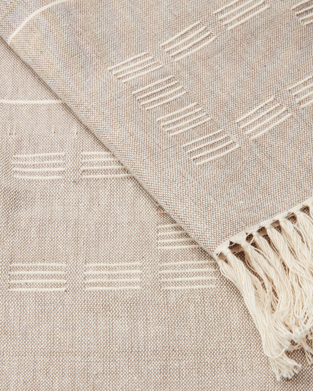 Blocks Towel in Beige