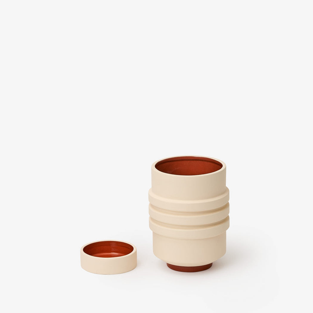 Strata Planter in Cream