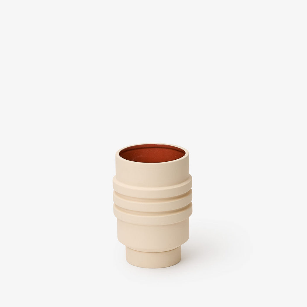 Strata Planter in Cream
