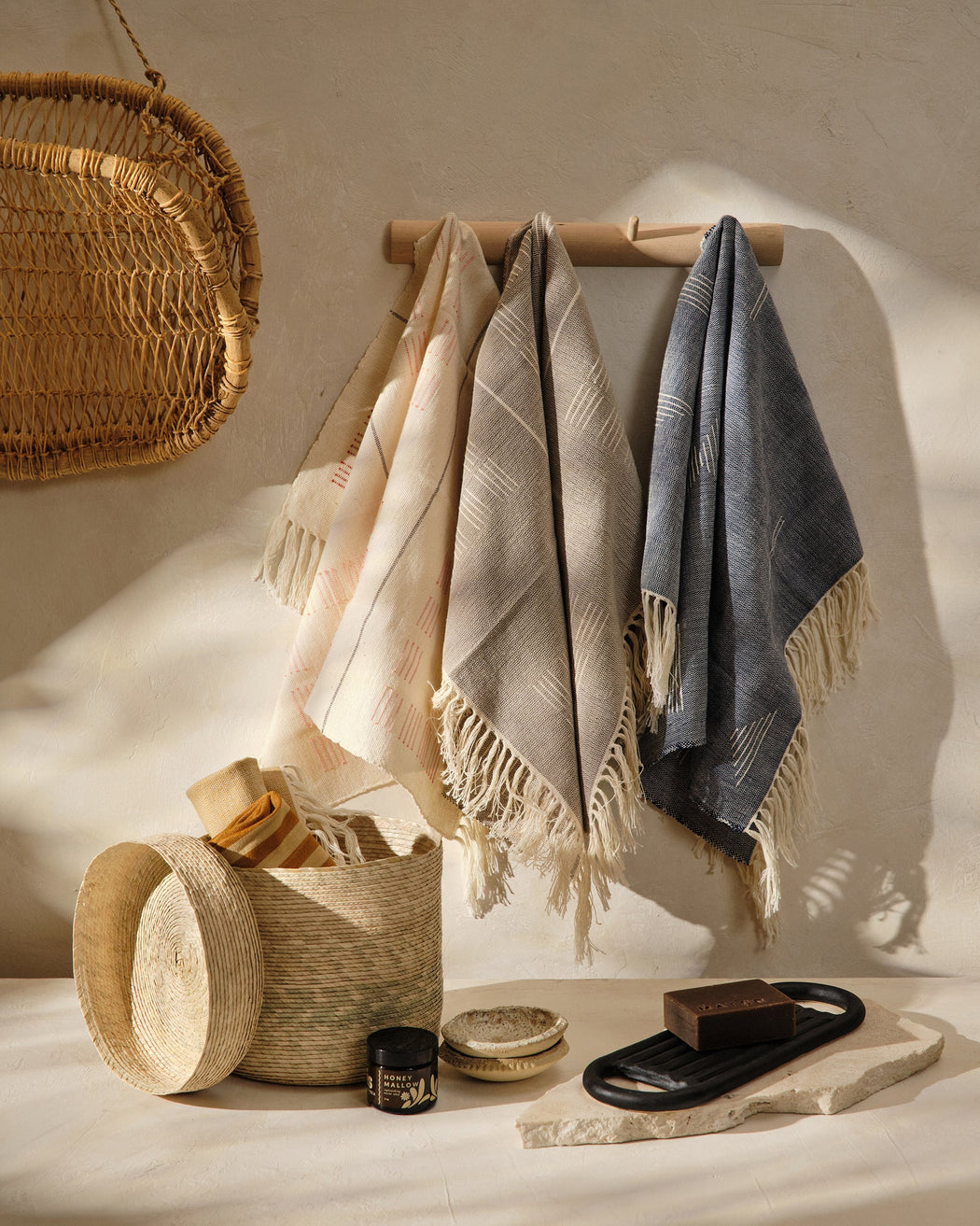 Shapes Towel in Blue
