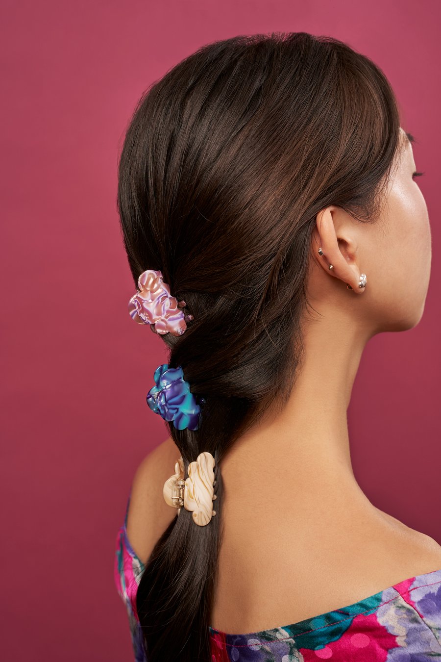 Mini Cloud Clip in Blue