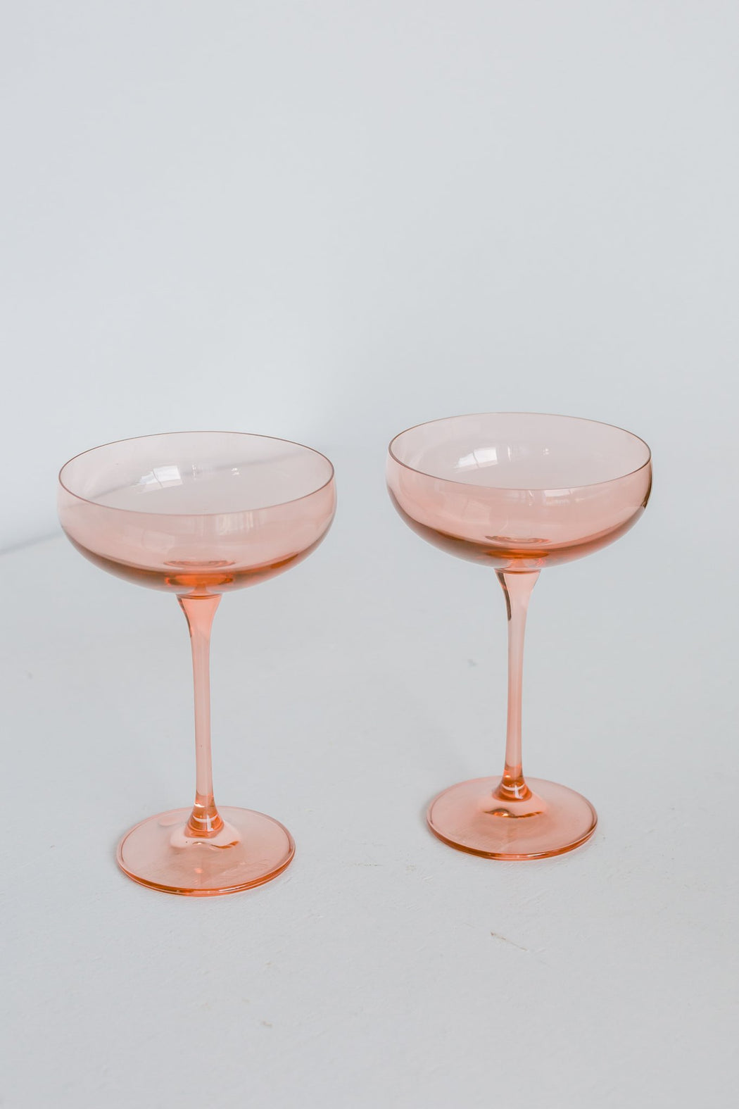 Coupe Glasses in Blush Pink