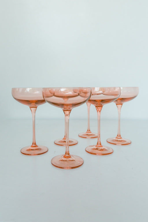 Coupe Glasses in Blush Pink