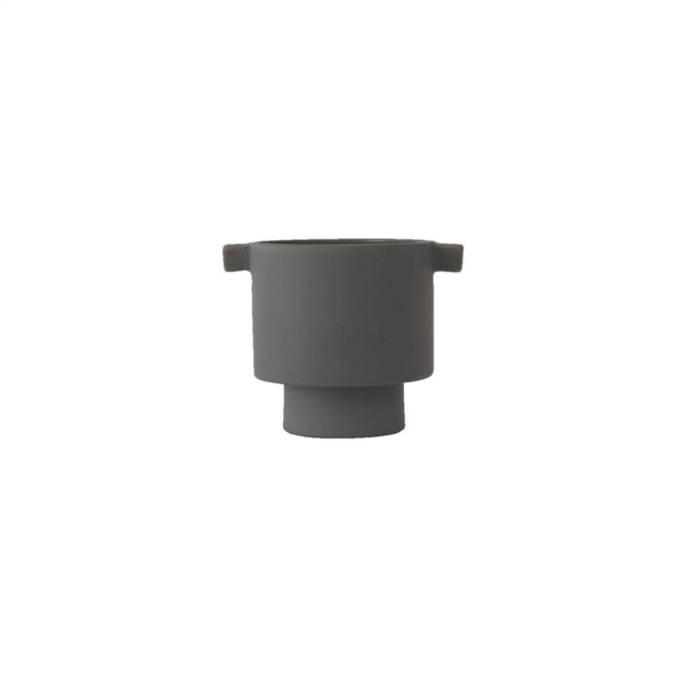 Small Inka Kana Pot in Charcoal