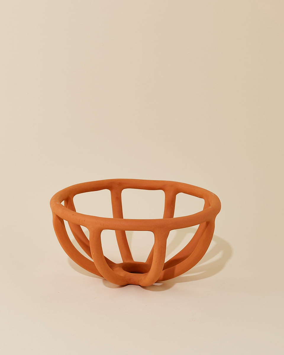 Prong Fruit Bowl in Terracotta