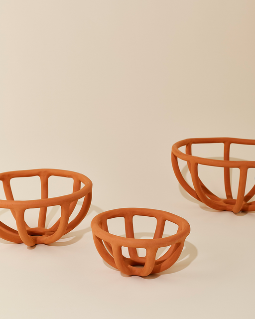 Prong Fruit Bowl in Terracotta