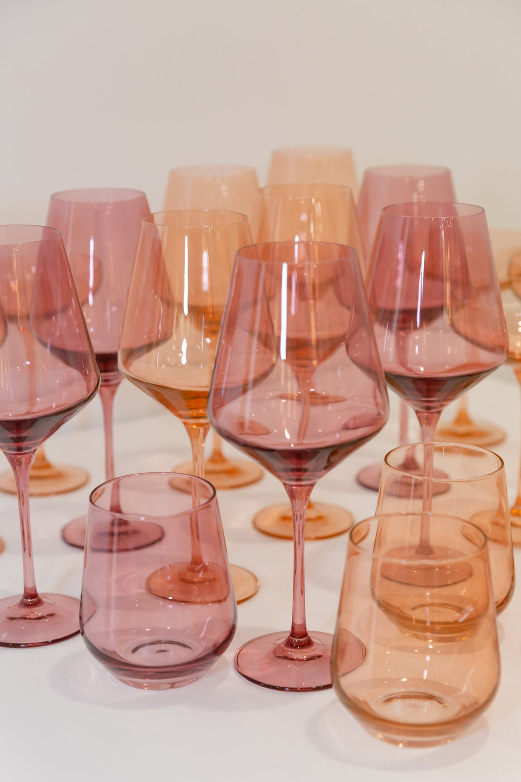 Wine Glasses in Rose