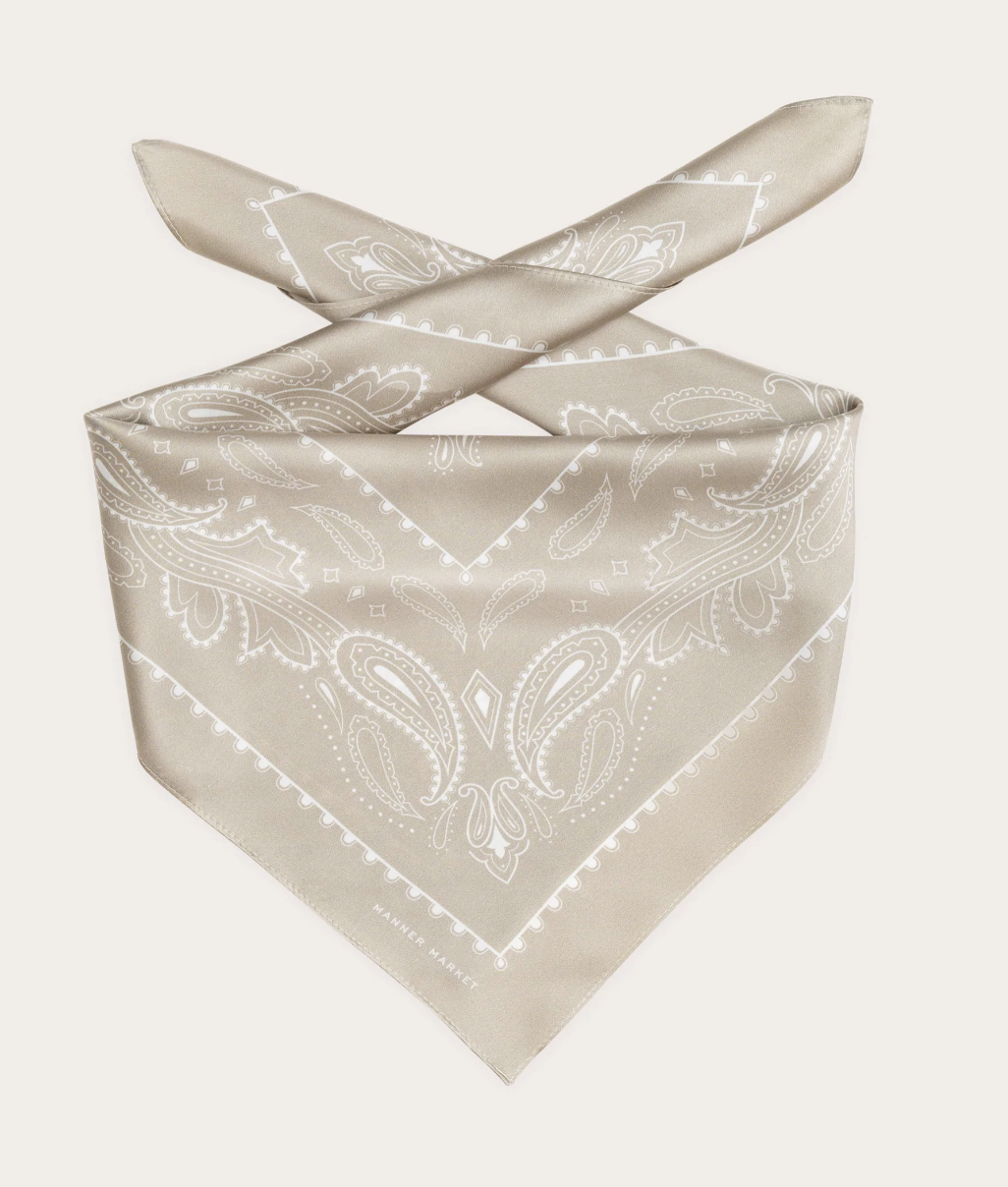 The Western Silk Bandana in Dust