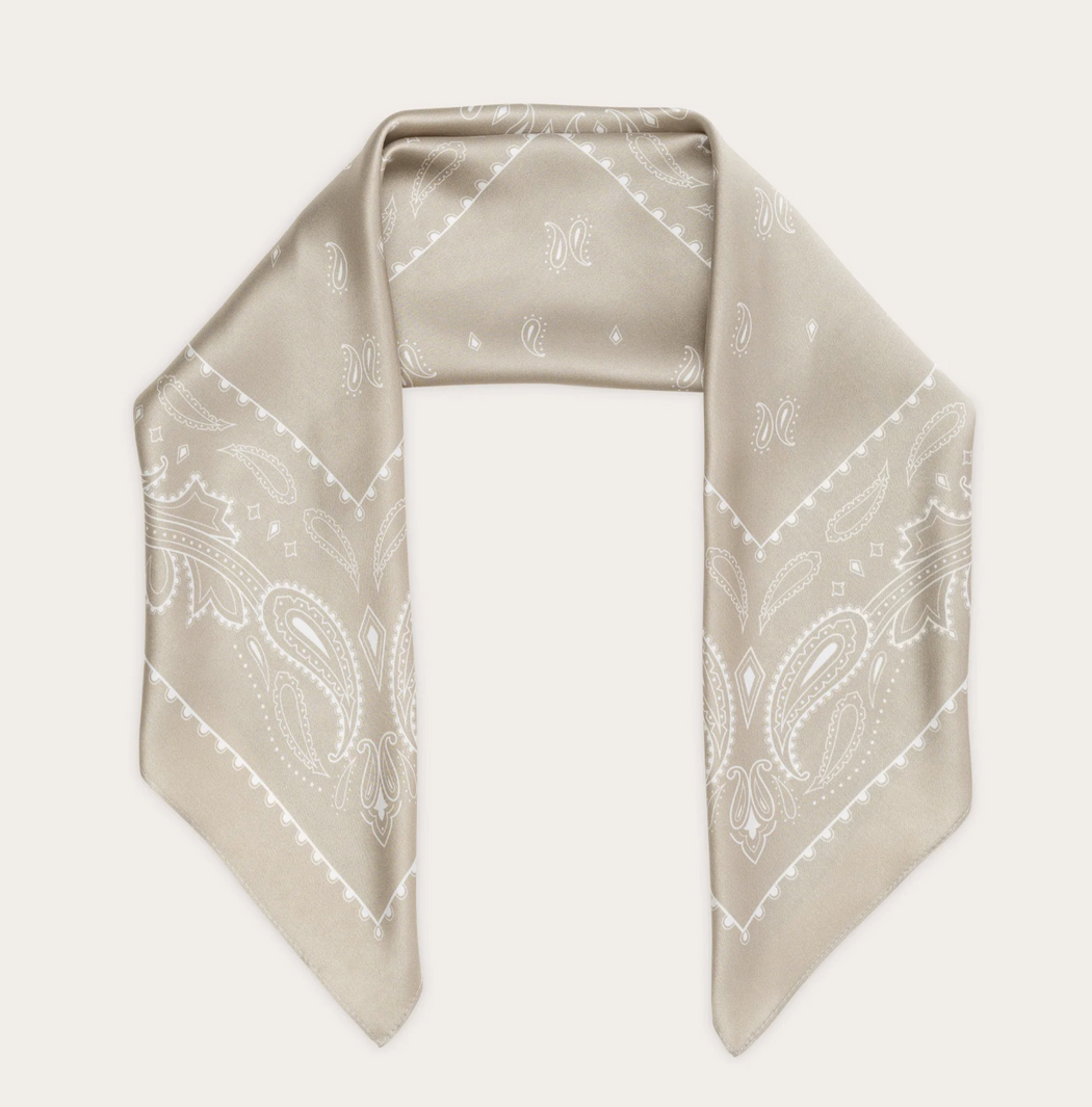 The Western Silk Bandana in Dust