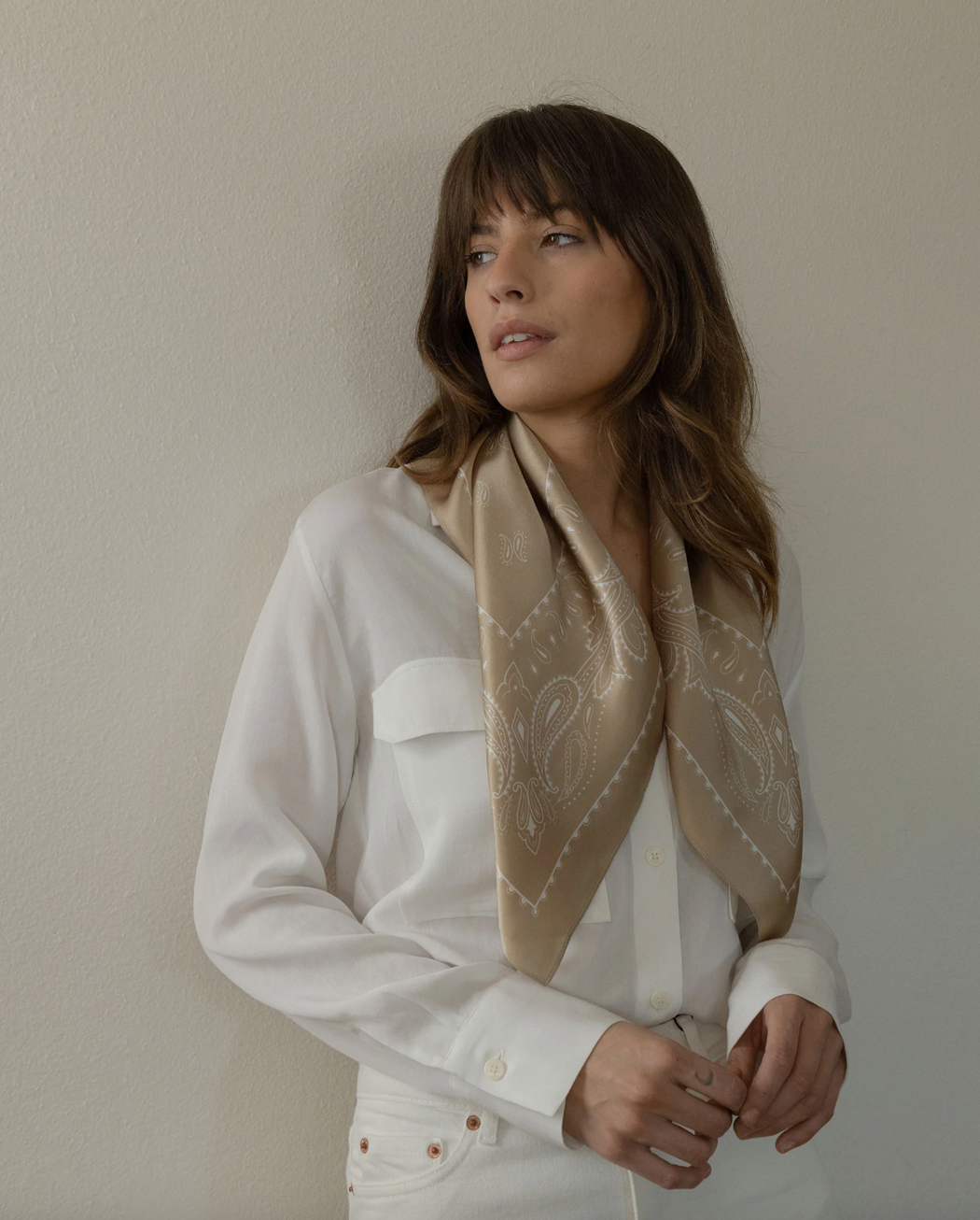 The Western Silk Bandana in Dust