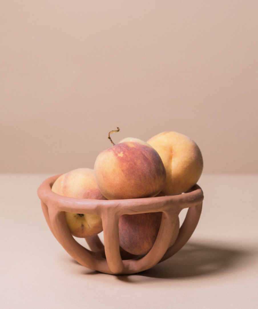 Prong Fruit Bowl in Terracotta