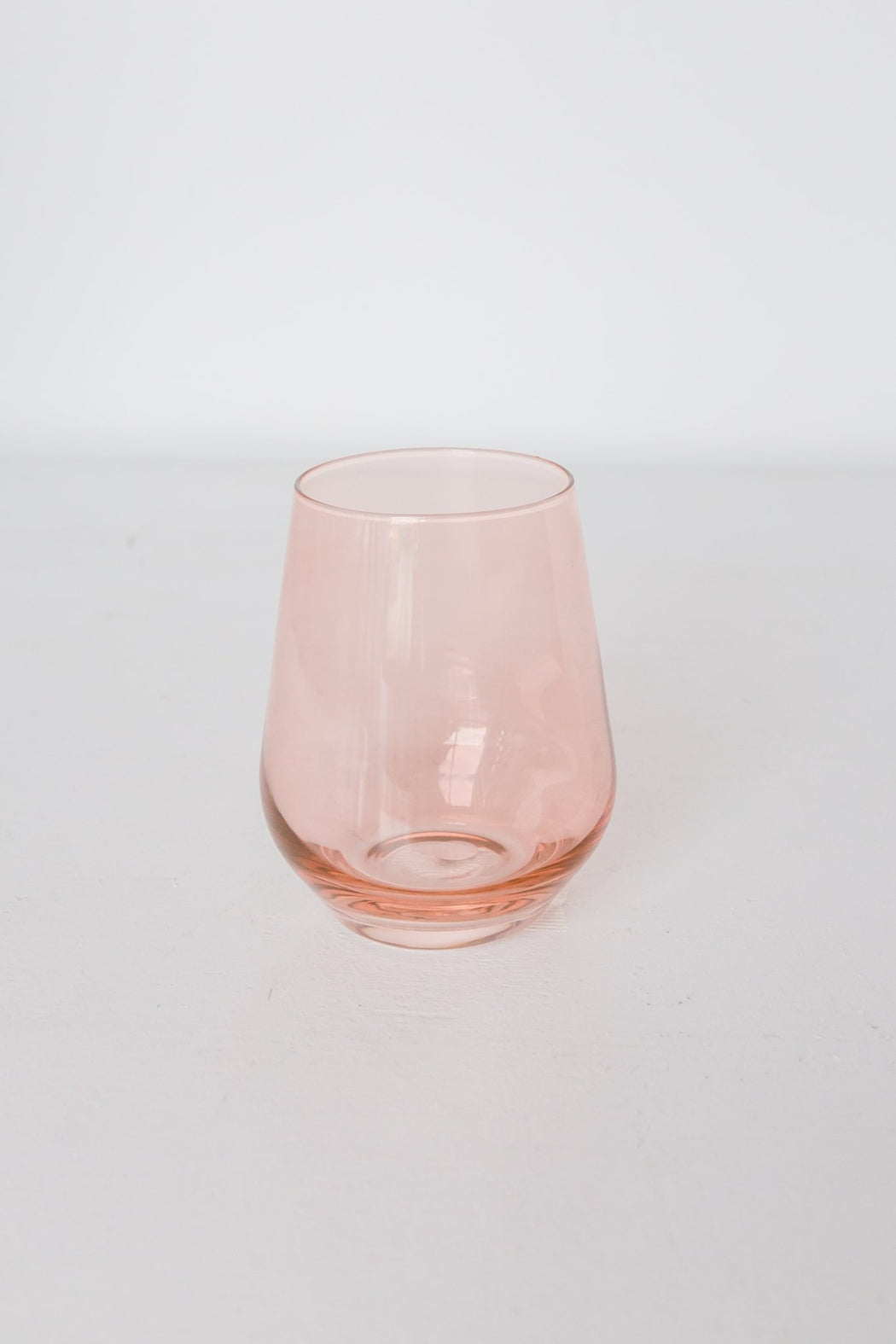 Stemless Wine Glasses in Blush Pink