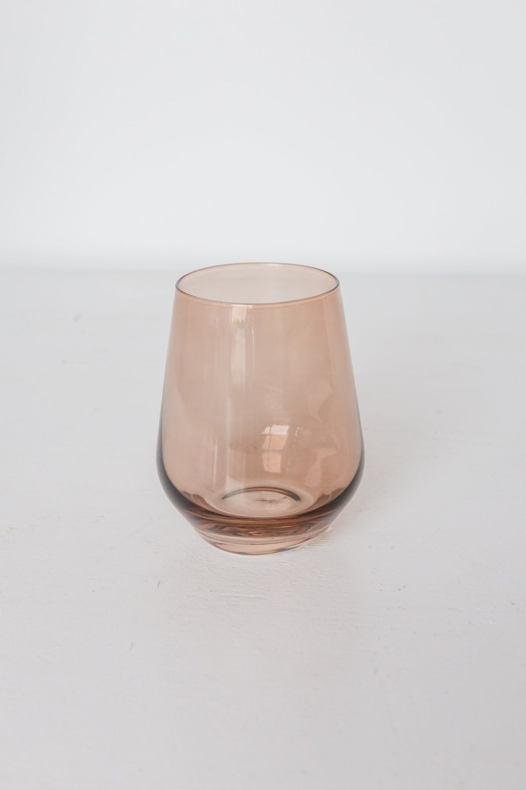 Stemless Wine Glasses in Amber Smoke