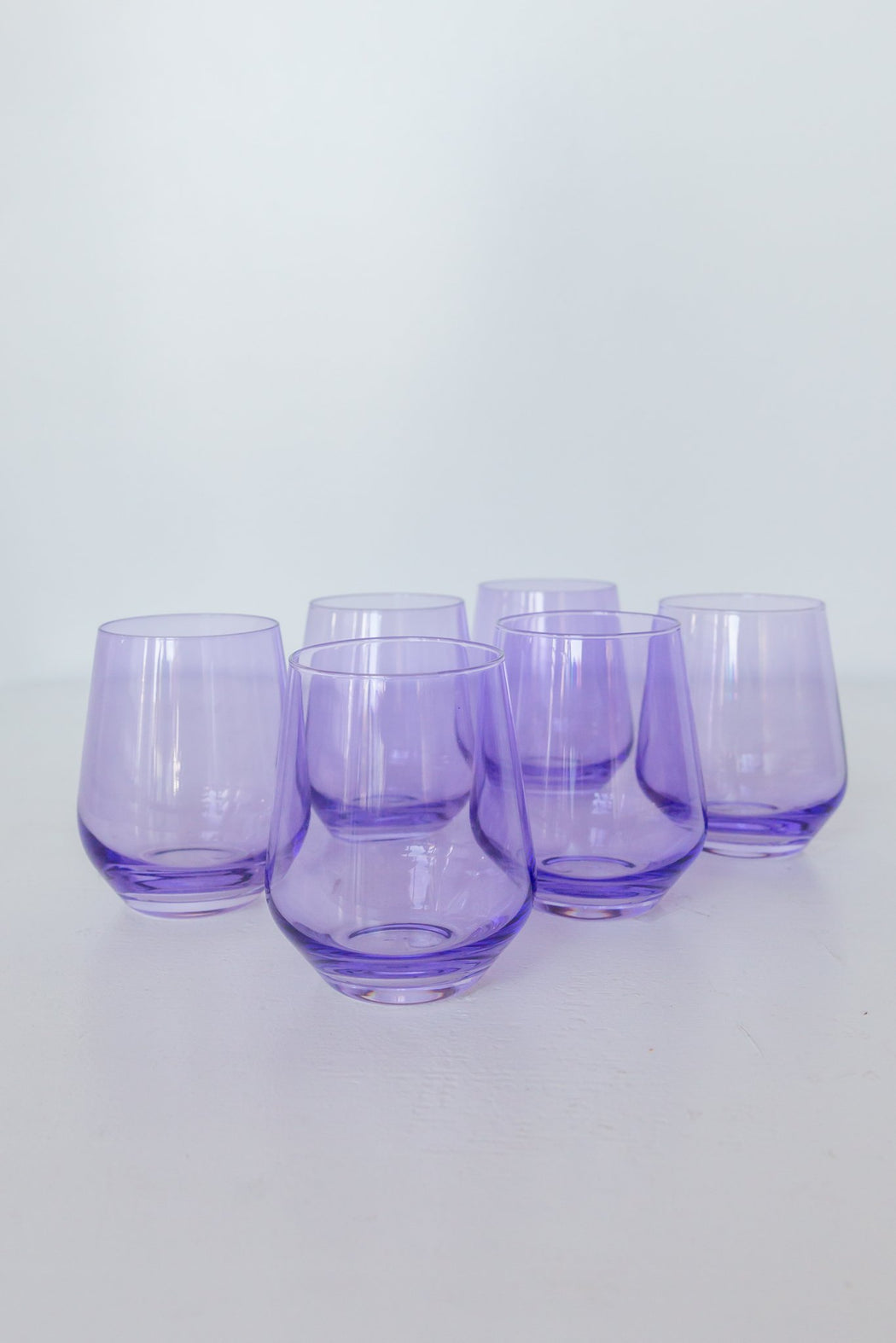 Stemless Wine Glasses in Lavender