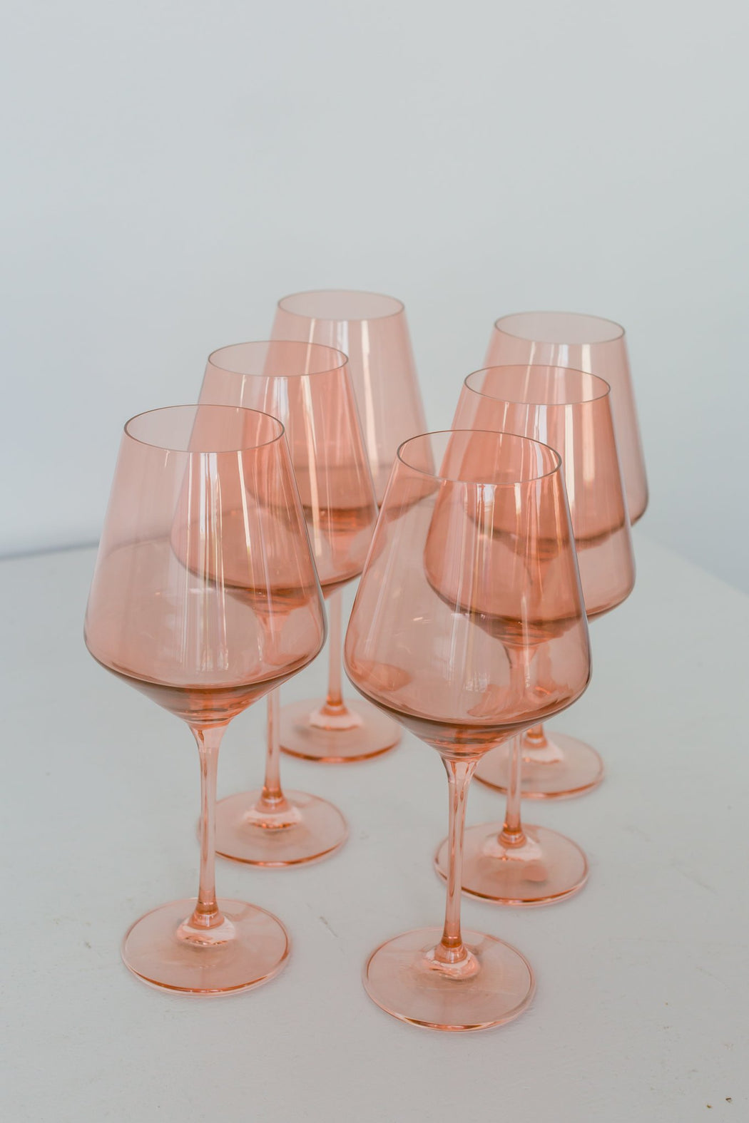 Wine Glasses in Blush Pink