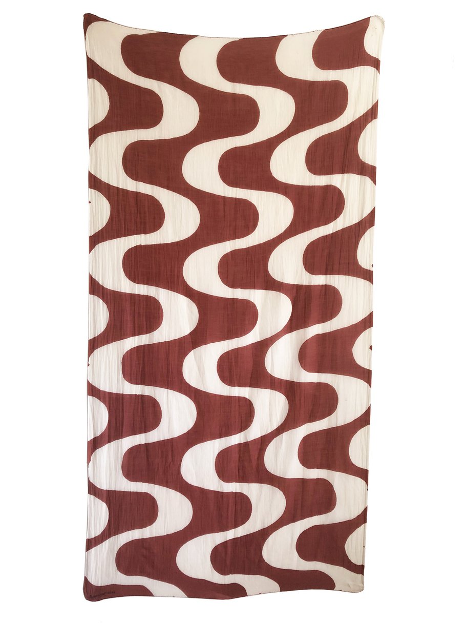 Waves Scarf in Clay