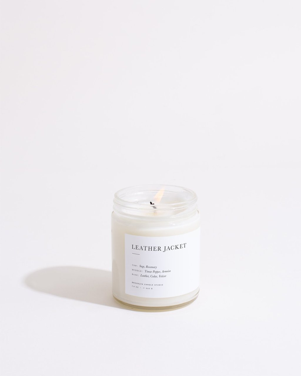 Leather Jacket Minimalist Candle
