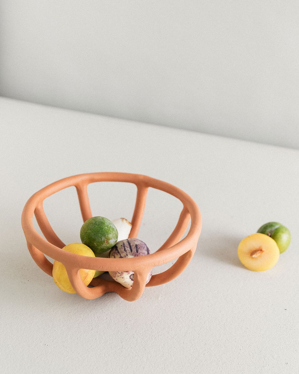 Prong Fruit Bowl in Terracotta