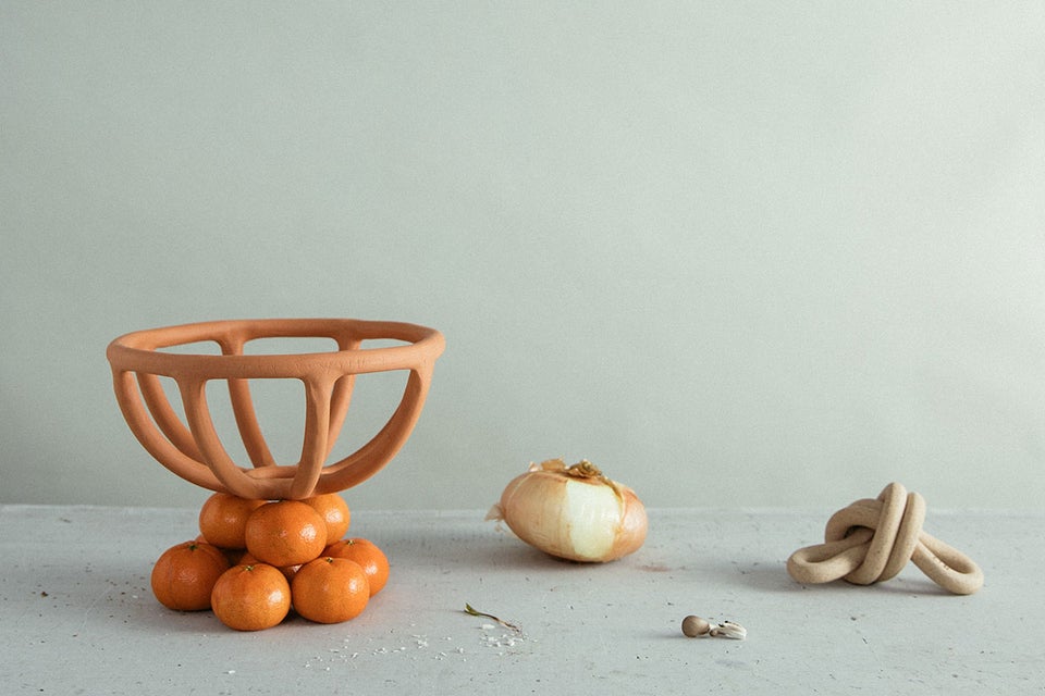 Prong Fruit Bowl in Terracotta