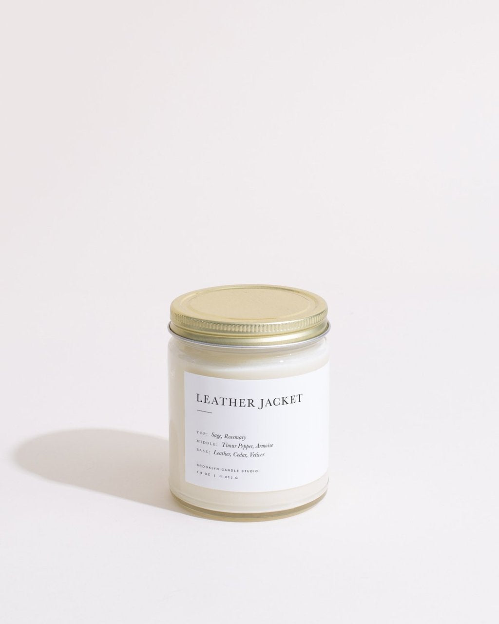 Leather Jacket Minimalist Candle