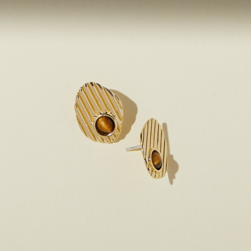 Rio Earrings in Tiger's Eye