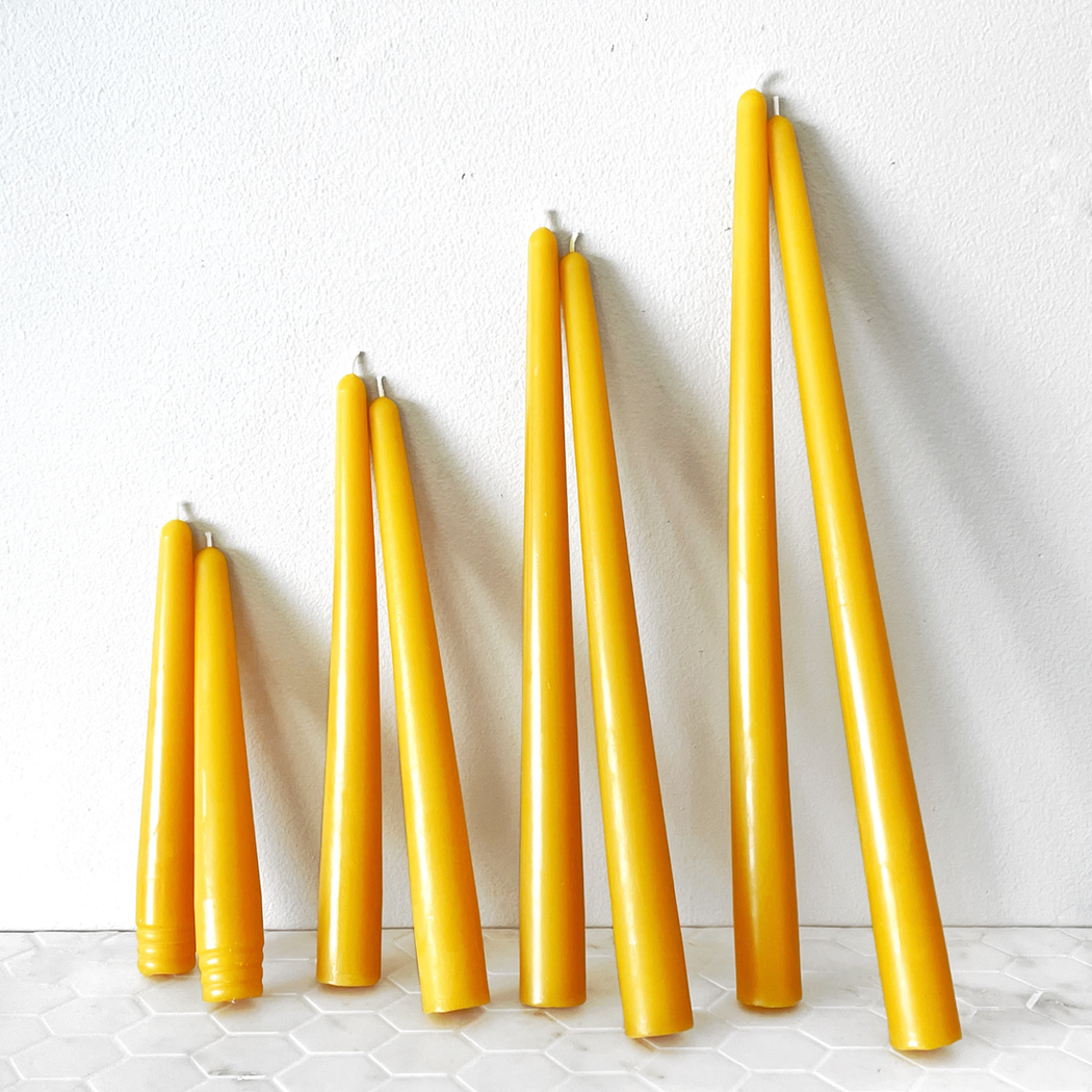 Beeswax Tapers 10"
