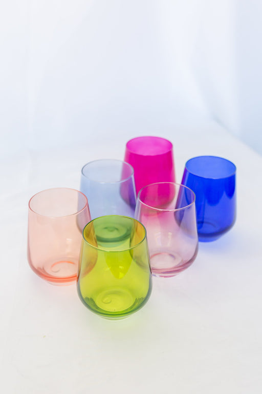 Stemless Wine Glasses - Mixed Set
