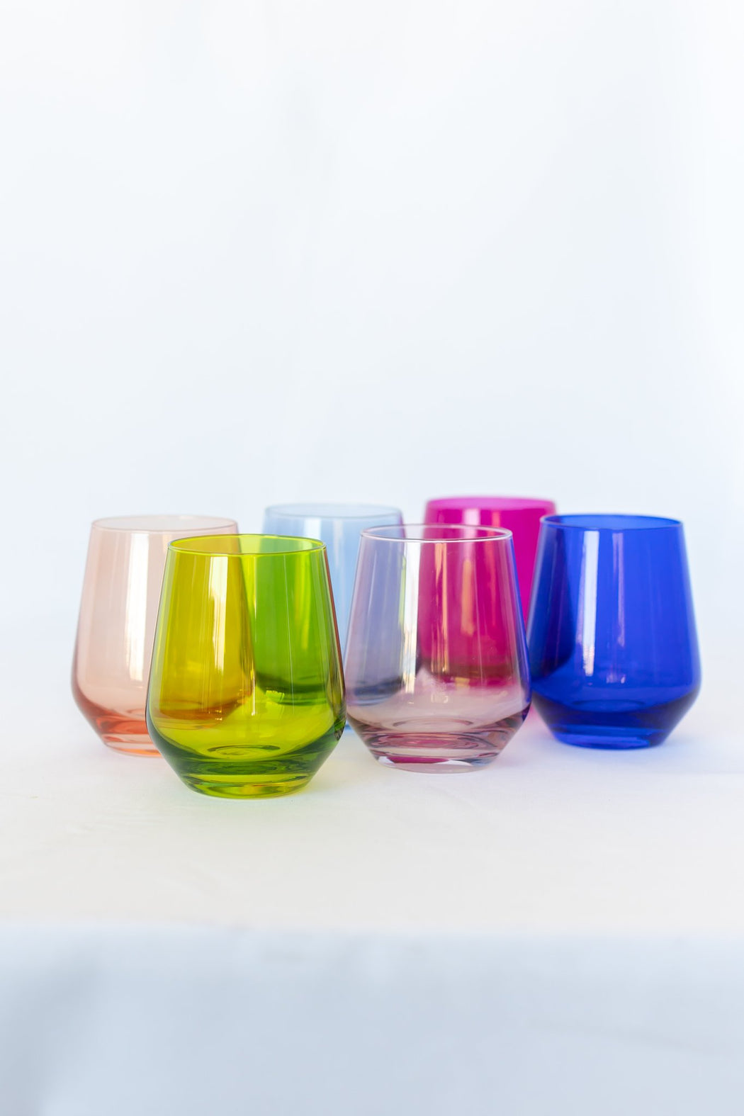 Stemless Wine Glasses - Mixed Set