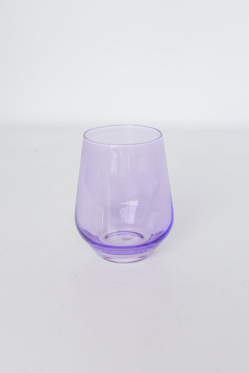 Stemless Wine Glasses in Lavender