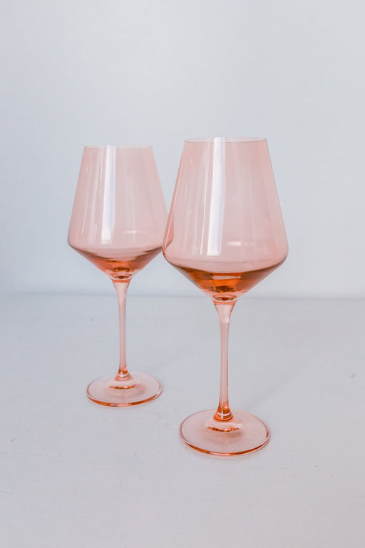 Wine Glasses in Blush Pink