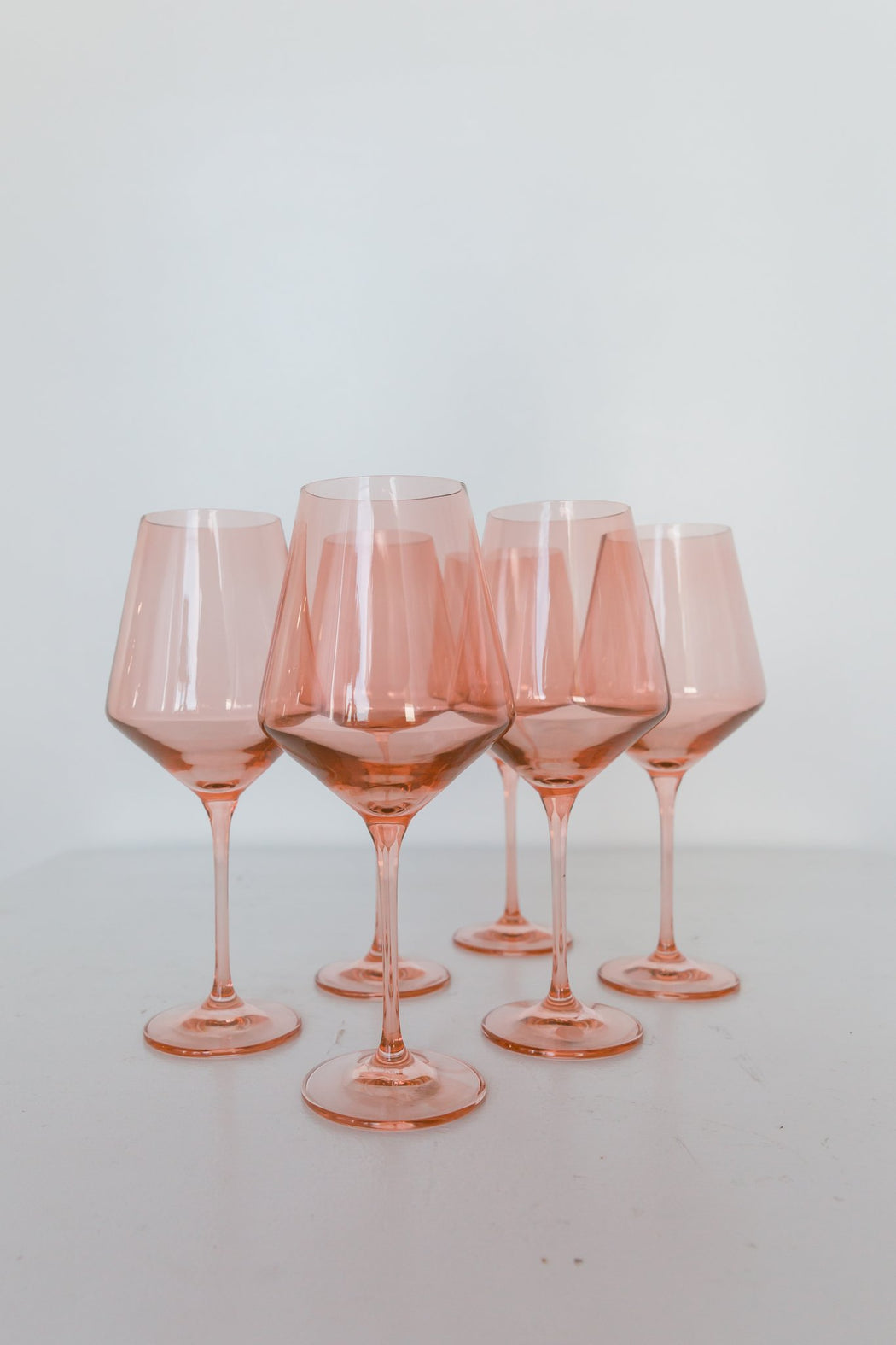 Wine Glasses in Blush Pink